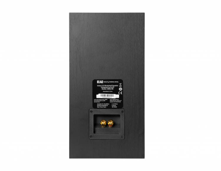 ELAC Debut 2.0 B6.2 Bookshelf Speakers, Black (Pair)