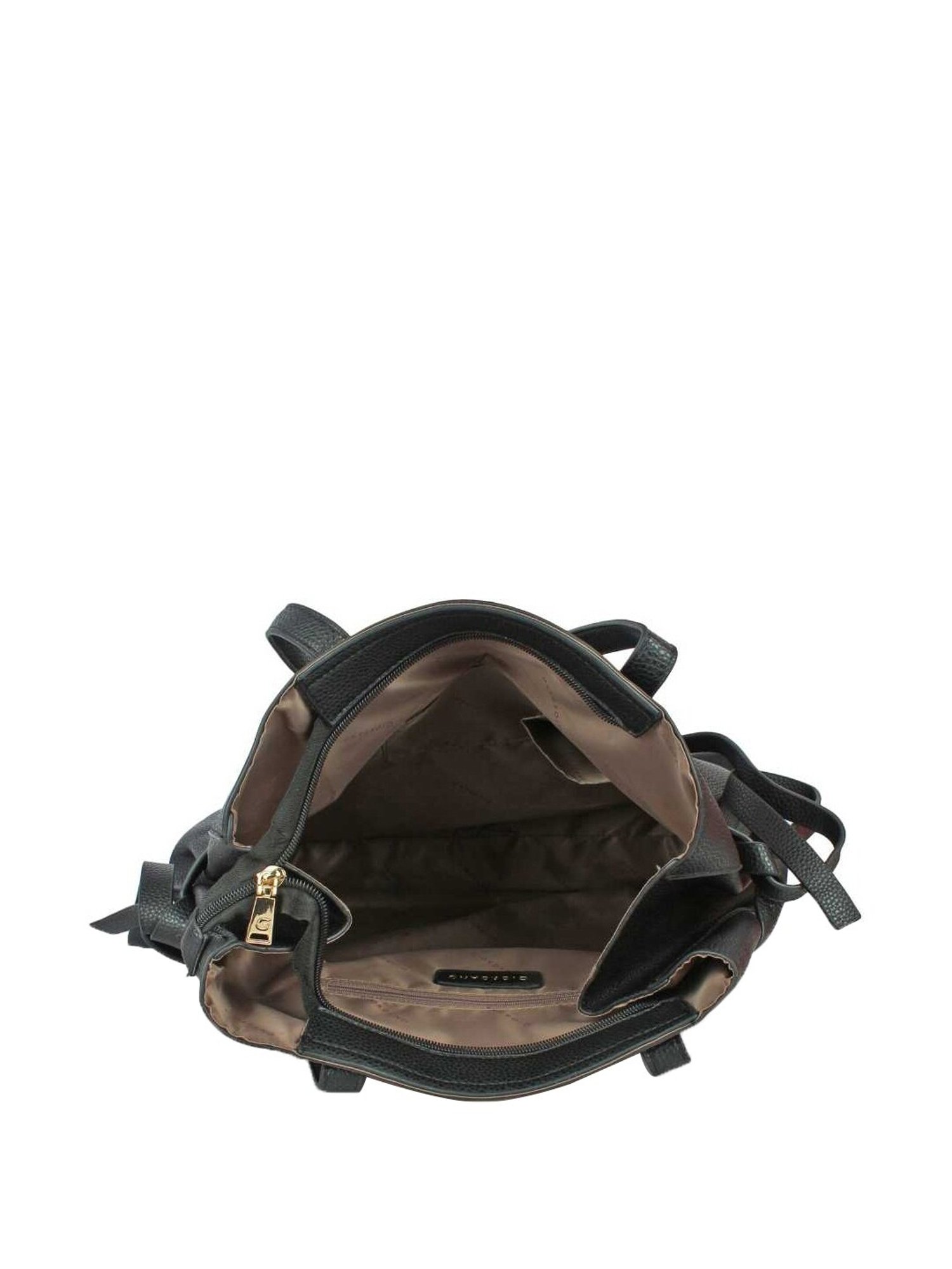 Giordano Black Textured Medium Tote Handbag