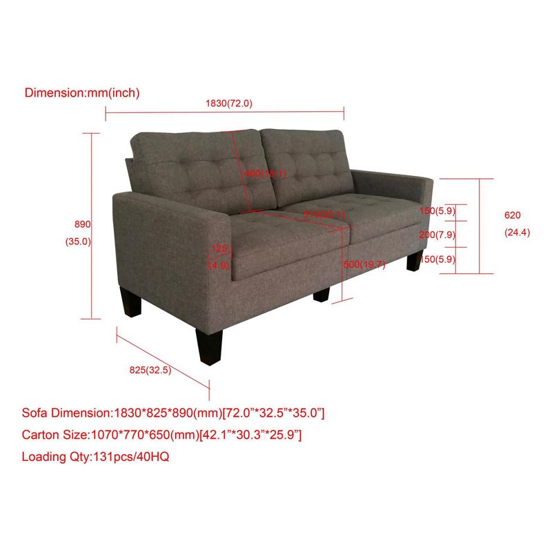 Byron Faux Leather 2 Seater Reclining Loveseat Dark Brown - Baxton Studio