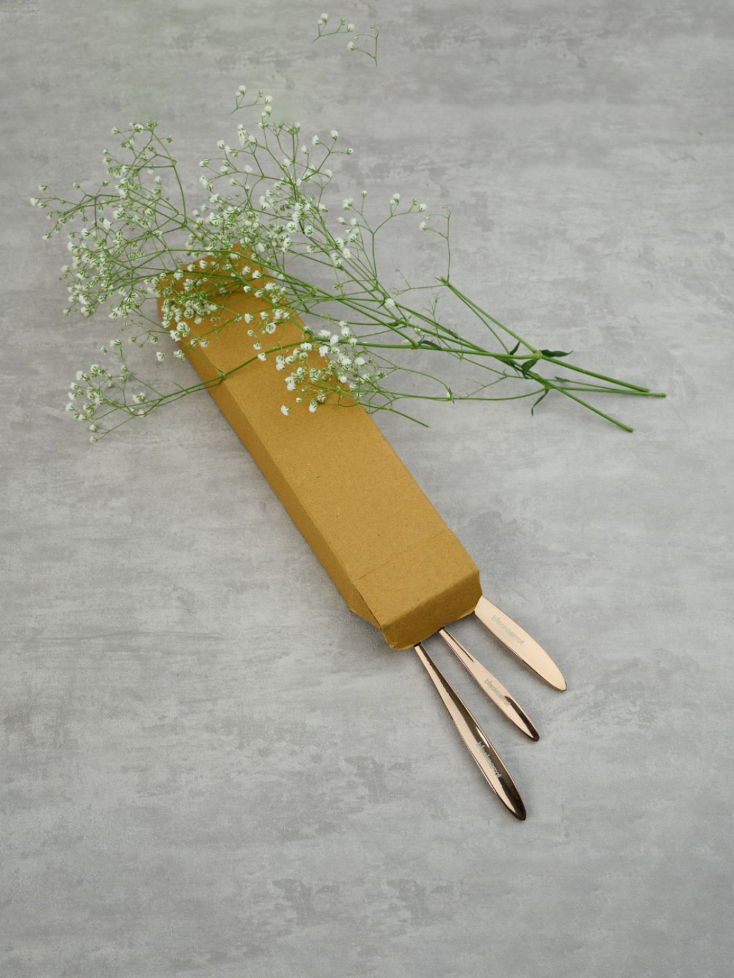 BlackCarrot Rose Gold Stainless Steel Knife Set of 3