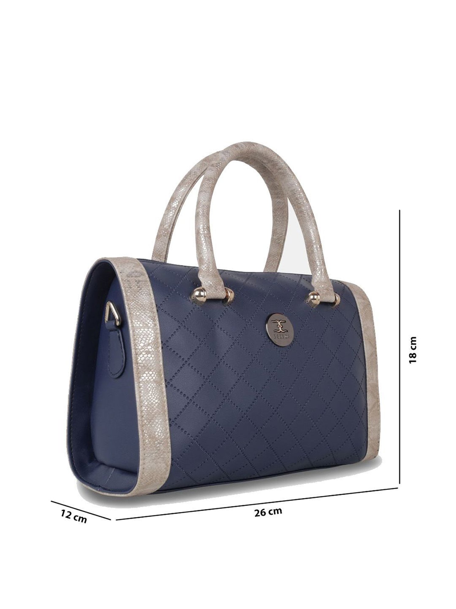 Esbeda Blue PU Solid Handbag