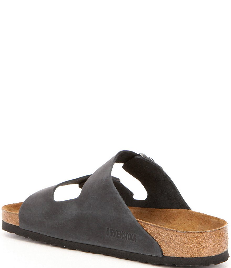 Birkenstock Arizona Men's Oiled Leather Soft Footbed Slip On Sandals