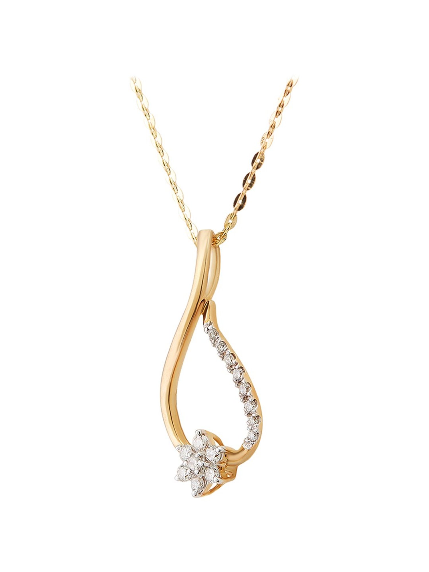 Waman Hari Pethe Jewellers 18k Gold & Diamond Pendant without Chain for Women