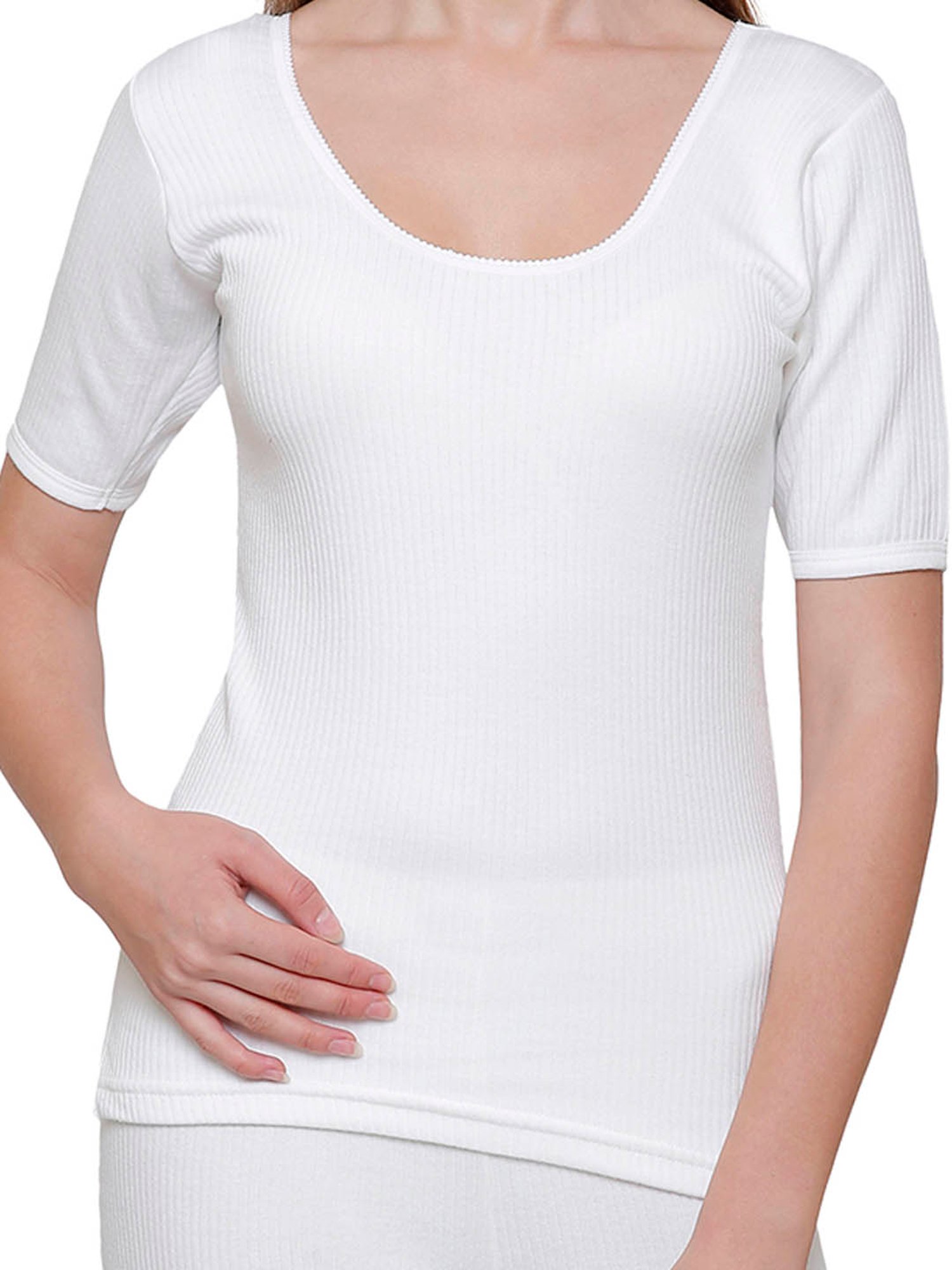 Bodycare Insider Off White Thermal Top
