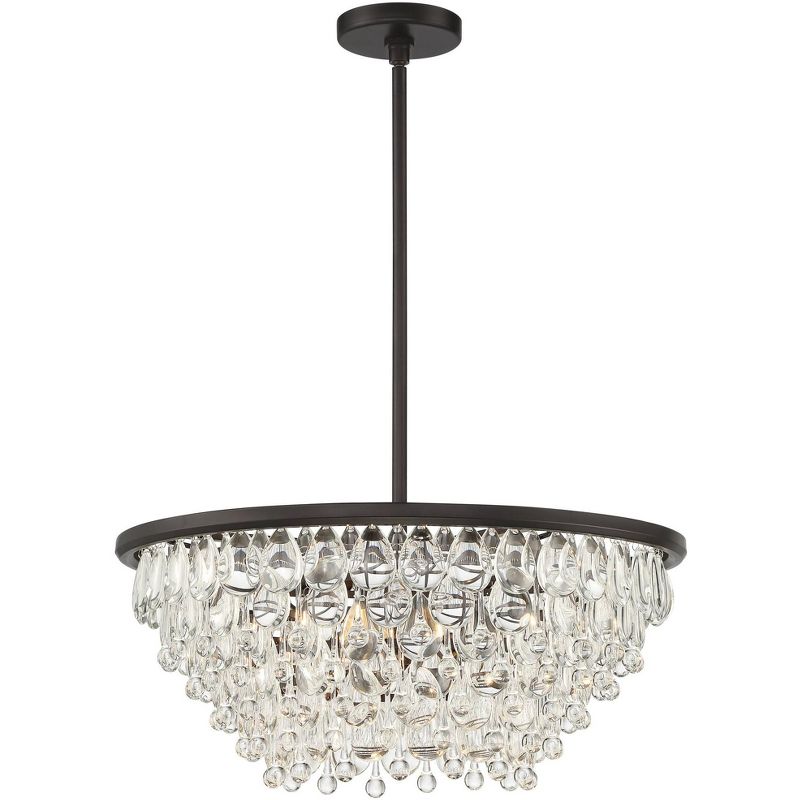 Vienna Full Spectrum Lorraine 22" Wide Bronze and Crystal Pendant Light