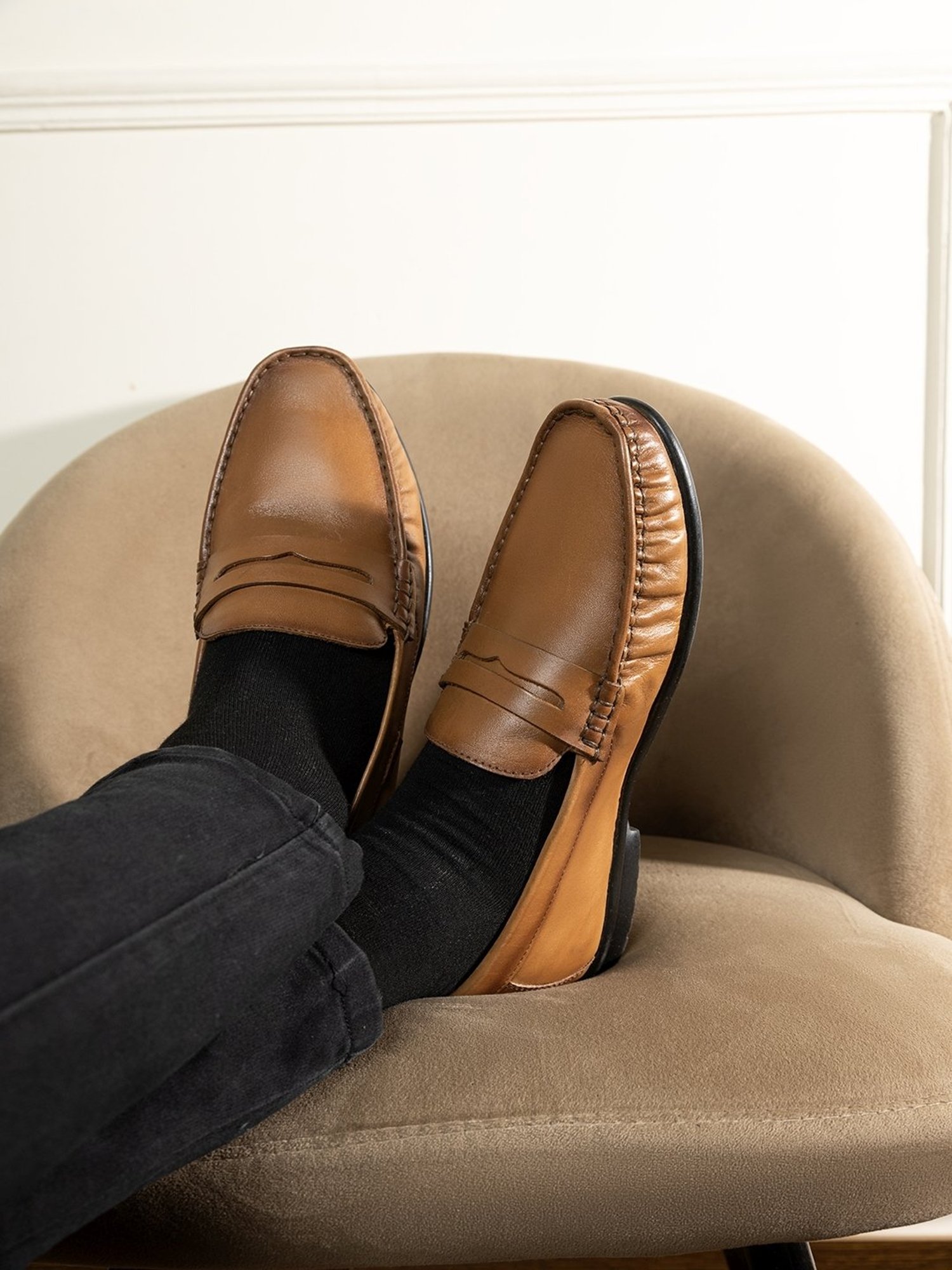 Red Chief Men's Tan Formal Loafers