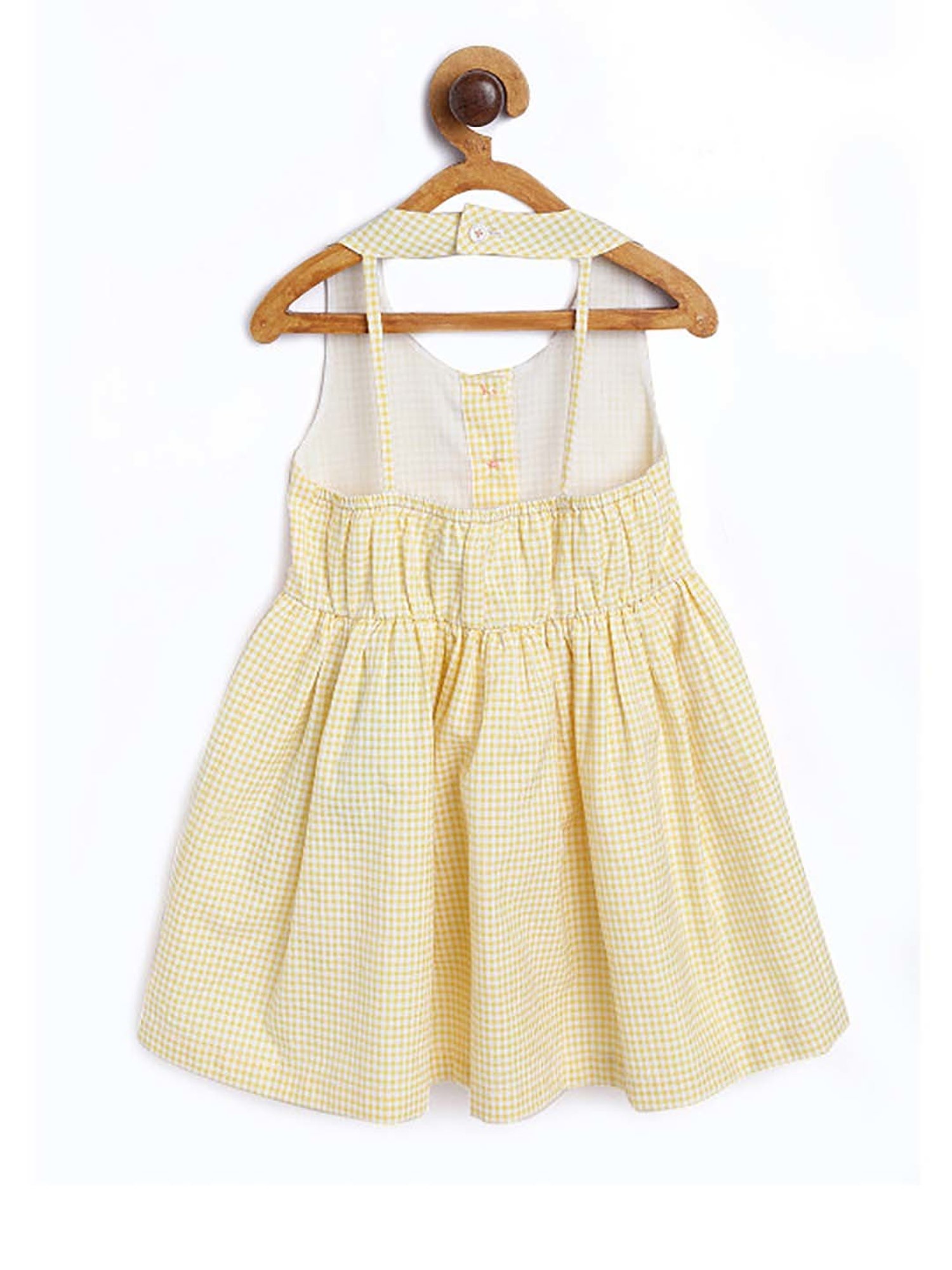 Nauti Nati Kids Yellow Embroidered Dress