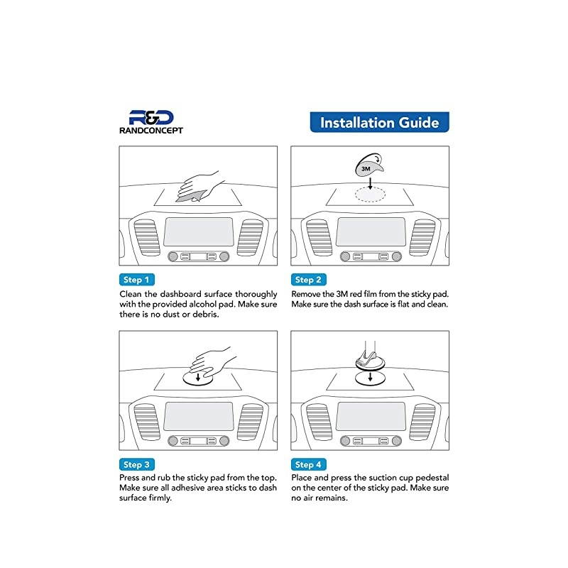 95mm 3M VHB Adhesive Dashboard Pad Mounting Disk for Suction Cup Phone Mount Garmin GPS Suction Mount | 374 Wide Diameter 2 Pcs
