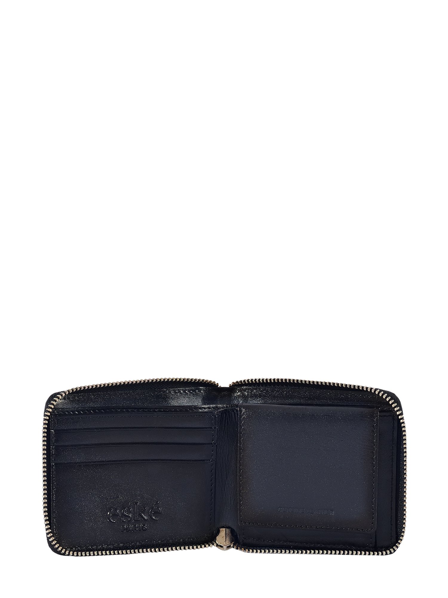 Eske Navy Blue Animal Effect Zip Around Wallet for Men