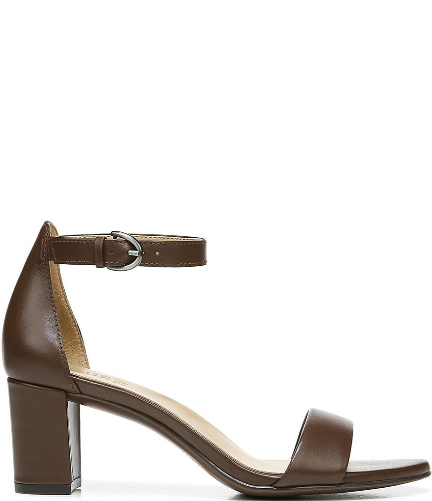Naturalizer Vera True Colors Leather Ankle Strap Block Heel Dress Sandals
