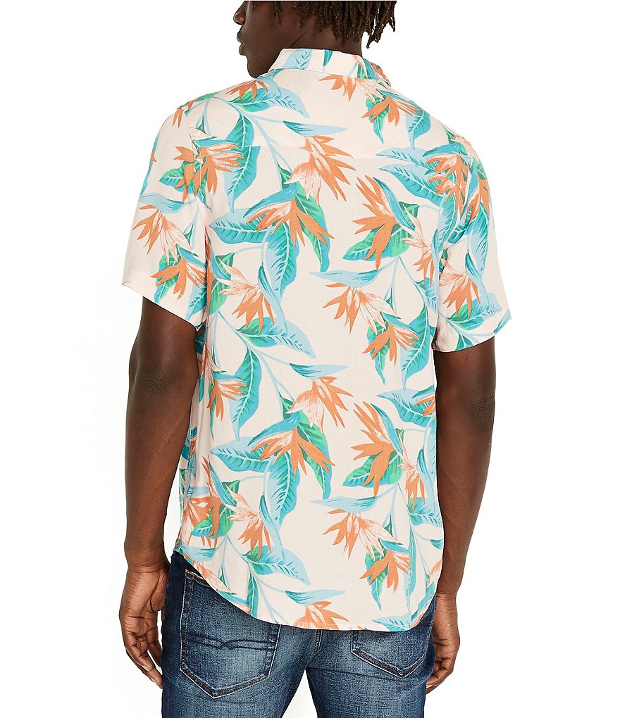 Buffalo David Bitton Saprine Hawaiian Button-Down Short-Sleeve Shirt