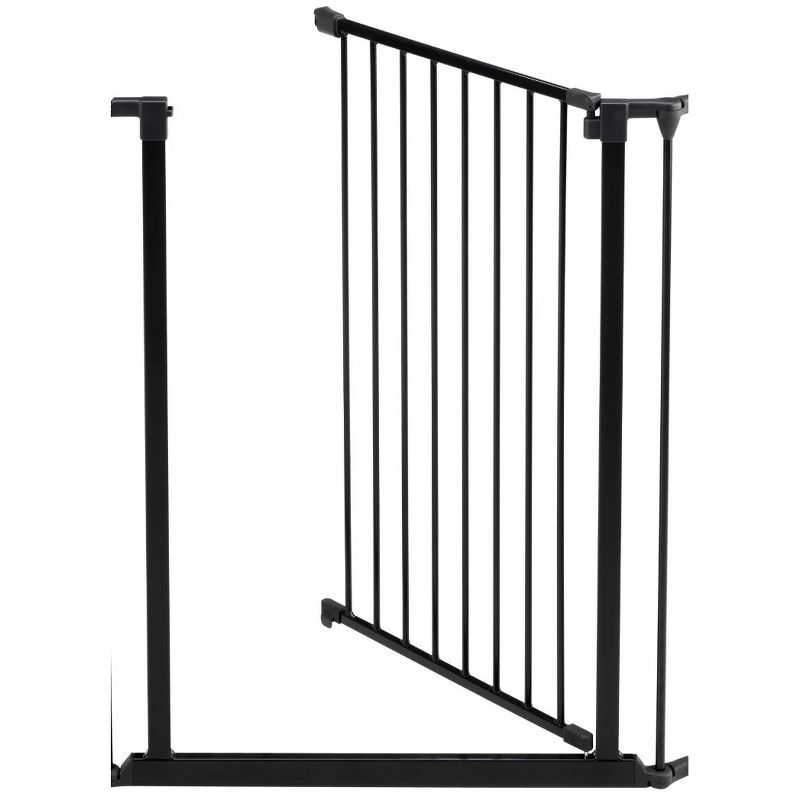 Scandinavian Pet Design 50516-2600 Flex Large and Extra Tall Adjustable 35 to 88 Inch Wide 41 Inch Tall Wall Mounted Metal Pet Safety Gate, Black