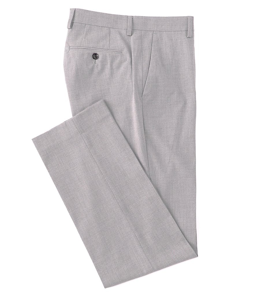 Murano Wardrobe Essentials Alex Slim-Fit Flat-Front TekFit Waistband Suit Separates Dress Pants