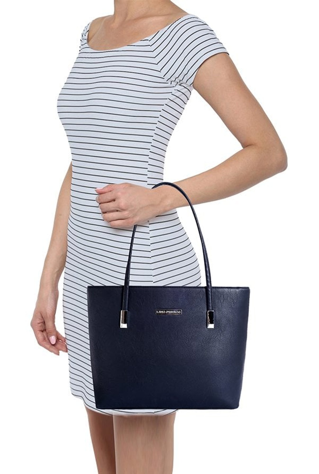 Lino Perros Black Solid Shoulder Bag