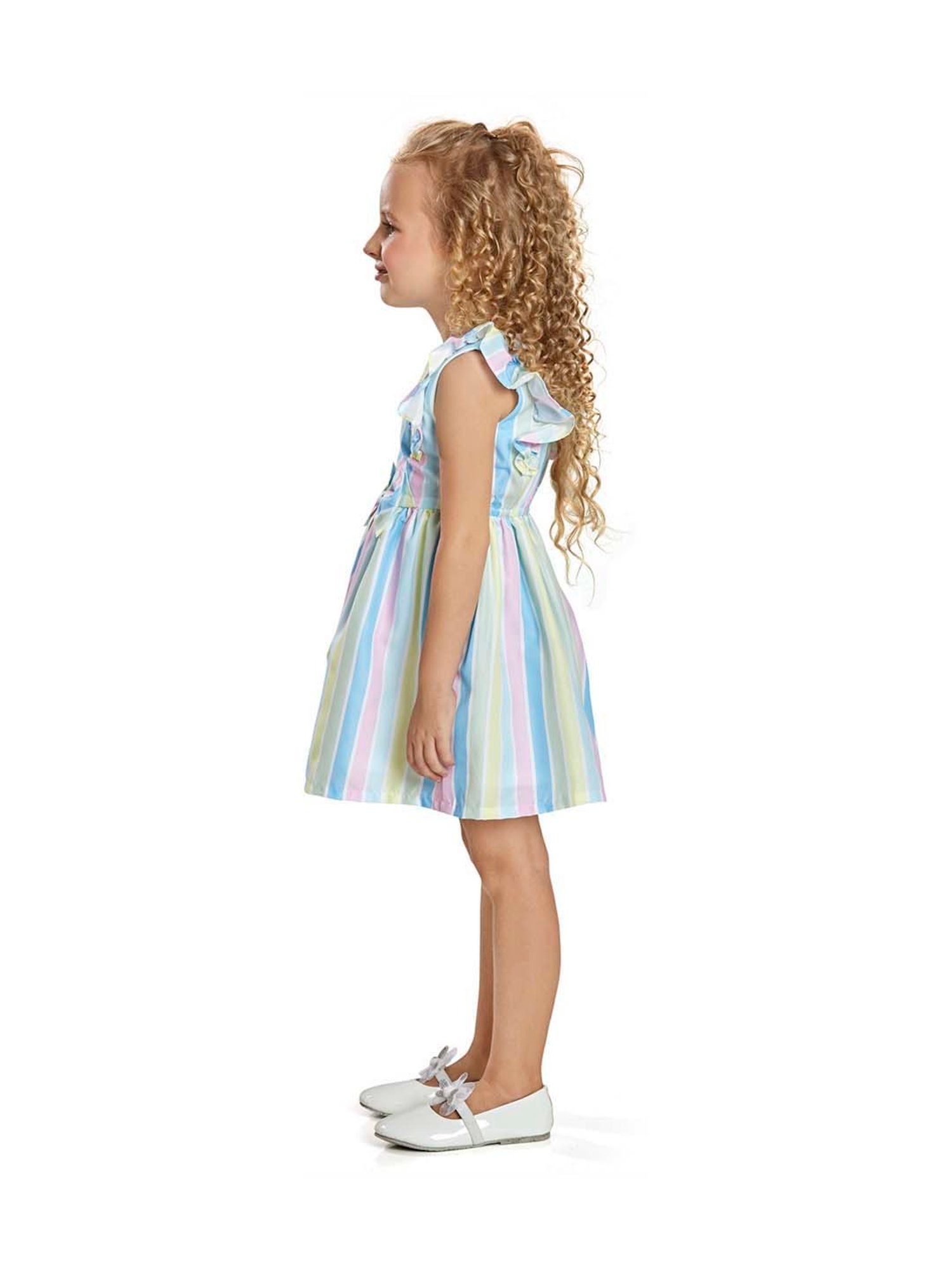 Peppermint Kids Multicolor Striped Dress