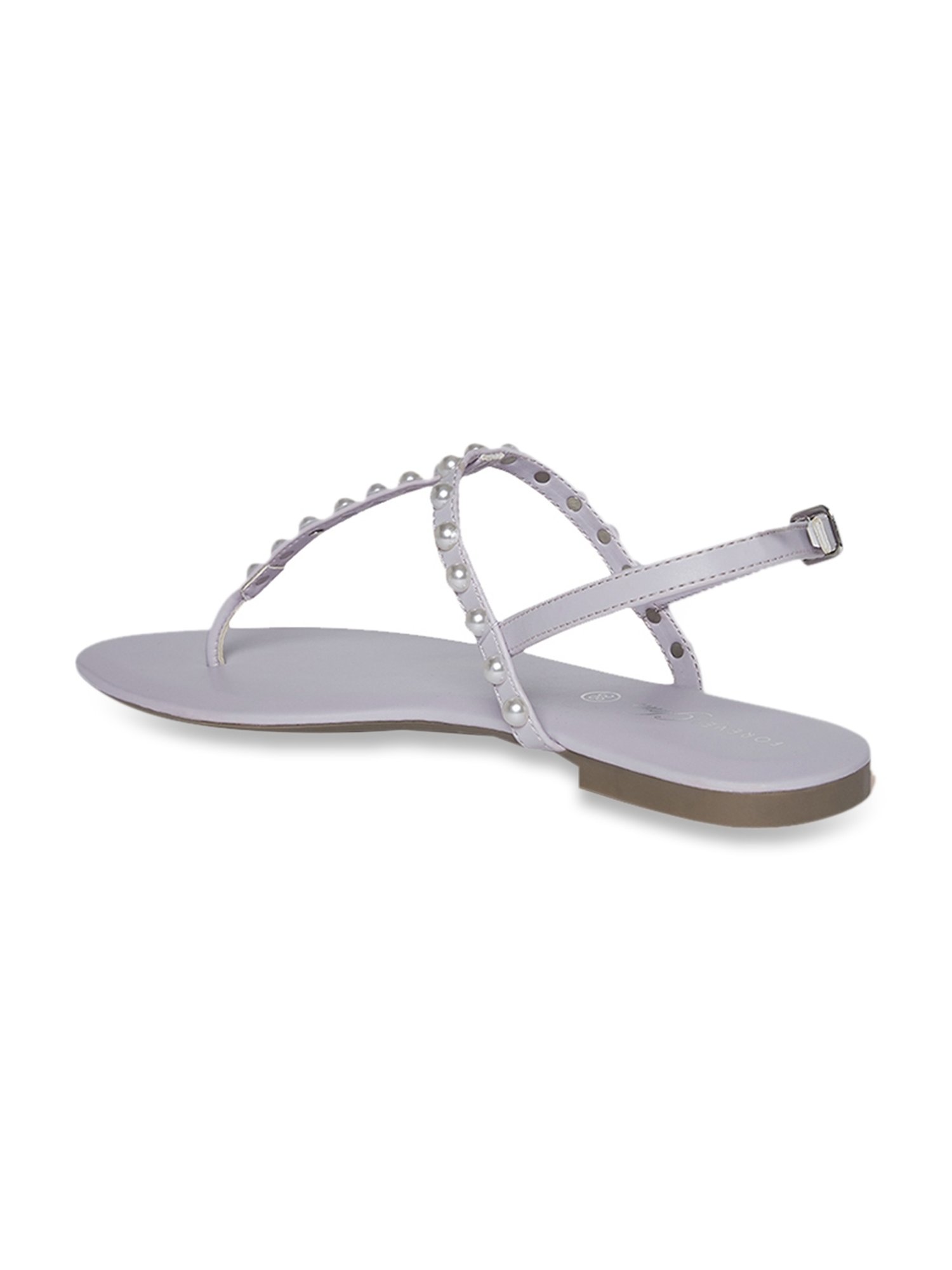 Forever Glam by Pantaloons Women's Lilac T-Strap Sandals