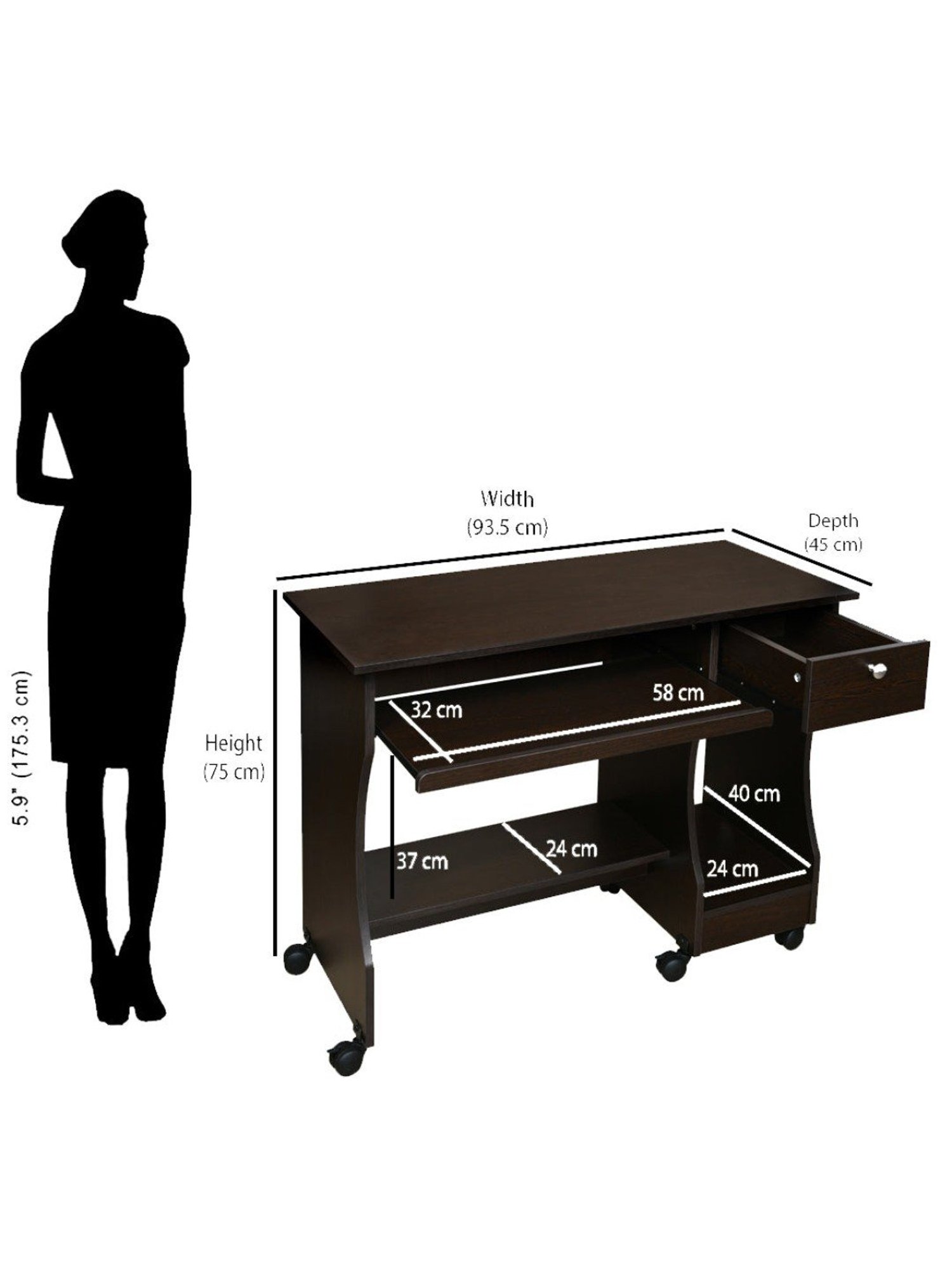 Durian Chaste Black Fabric Executive Chair