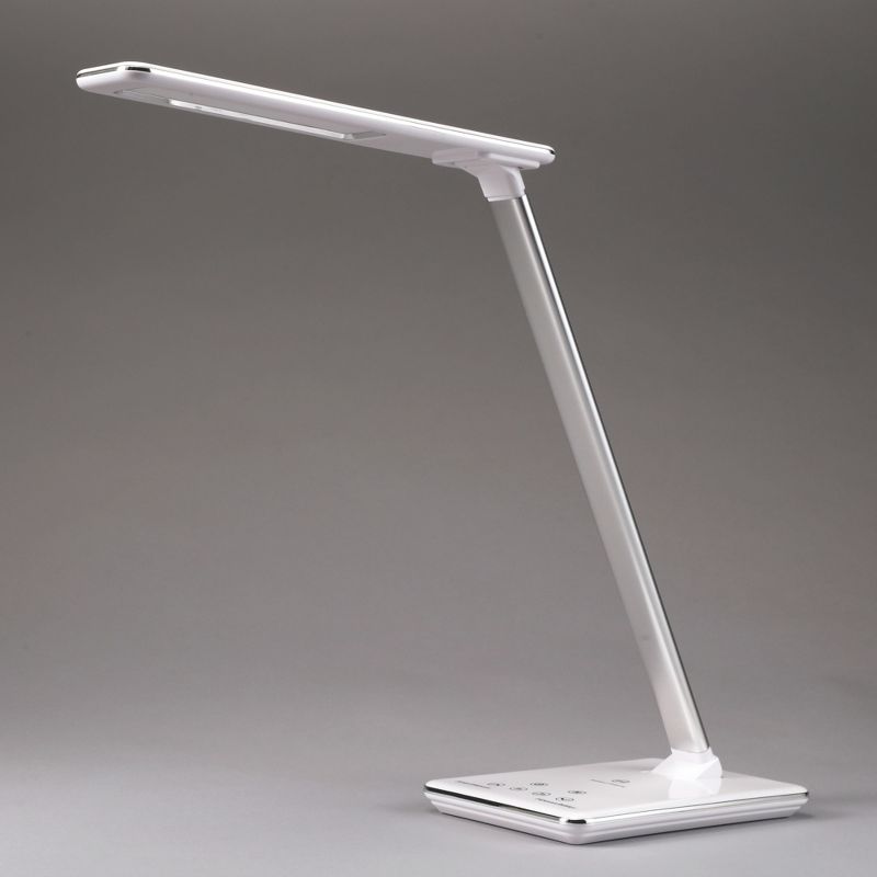 Howard Miller 991037 Smartmoves White Led Desk Lamp With Wireless Charging Deck