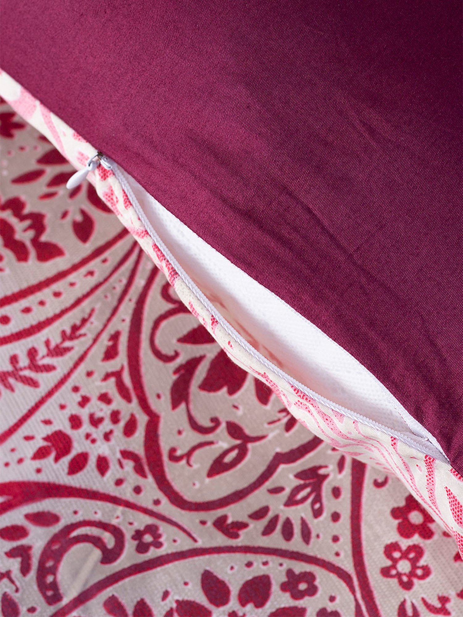 Maspar Printed Red 210 TC Cotton Duvet Cover with 1 Pillow Case