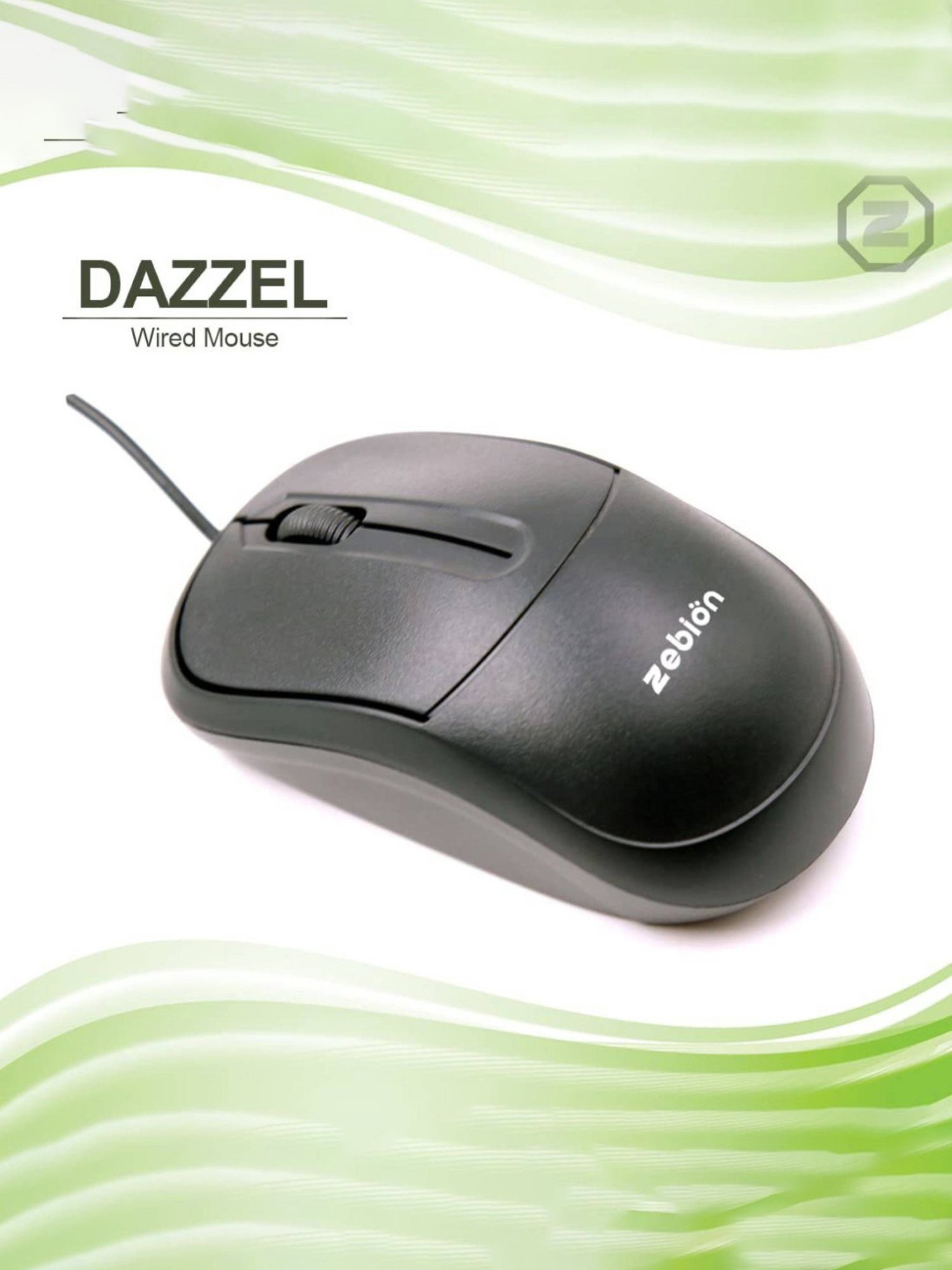 Zebion K500 Keyboard and Dazzle Mouse Combo Set with Pronto 101 USB HUB (Black)