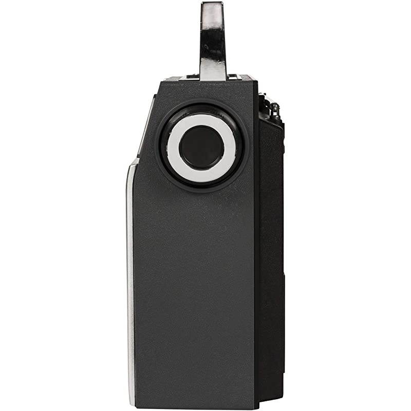 CT200BSI Retro Portable Cassette Player with Bluetooth AMFM Radio and Builtin Microphone Silver