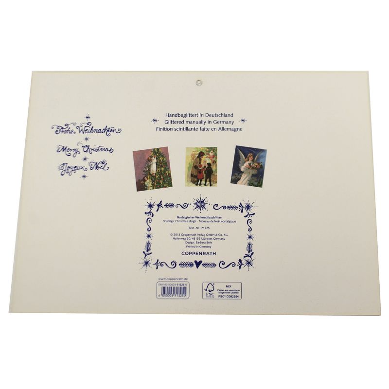 Christmas 8.0" Santa & Reindeer Fly Over Advent Calendar Sleigh German  -  Advent Calendar