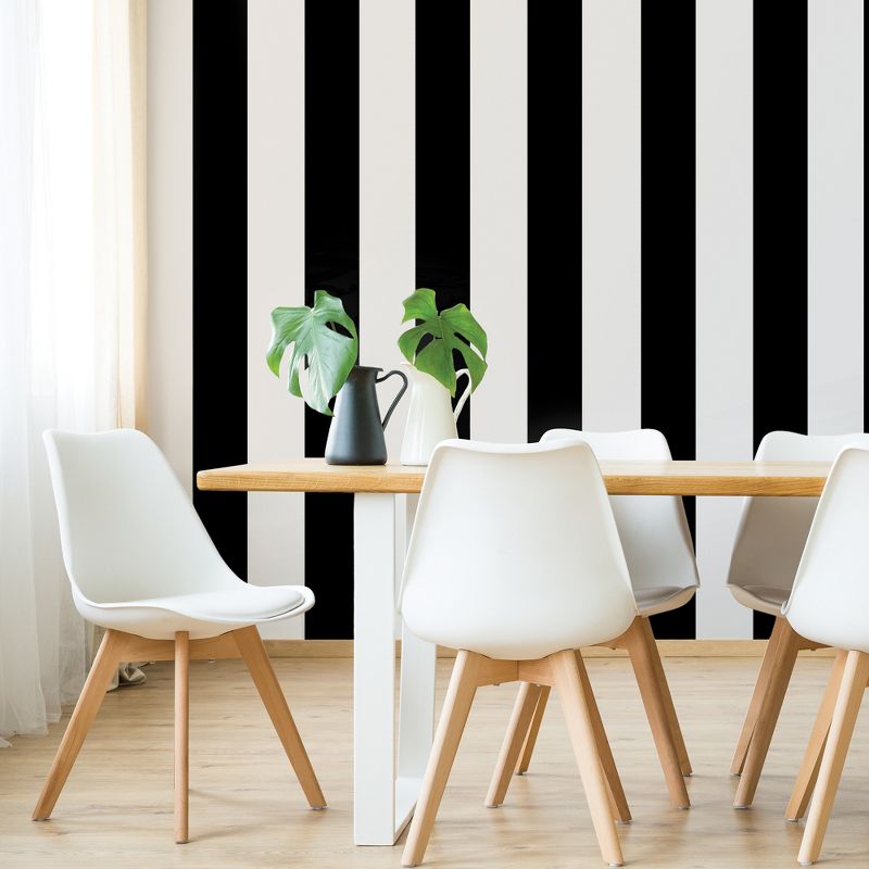 Devine Color Mini Stripe Wallpaper Black