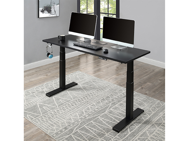 Home Office Game Desk Height Adjustable Electric Standing Desk, Modern Design 59 x23.6 Inches Computer Table for Healthy Working,Black,GT82
