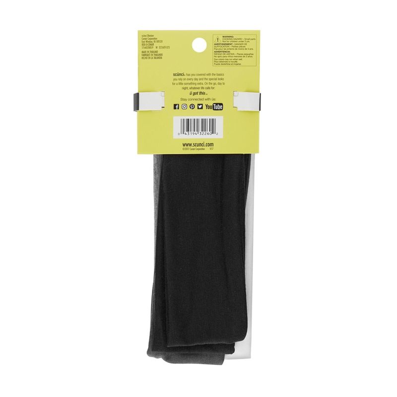 scunci  Interlock Headwraps  - 2.5"- 5pk