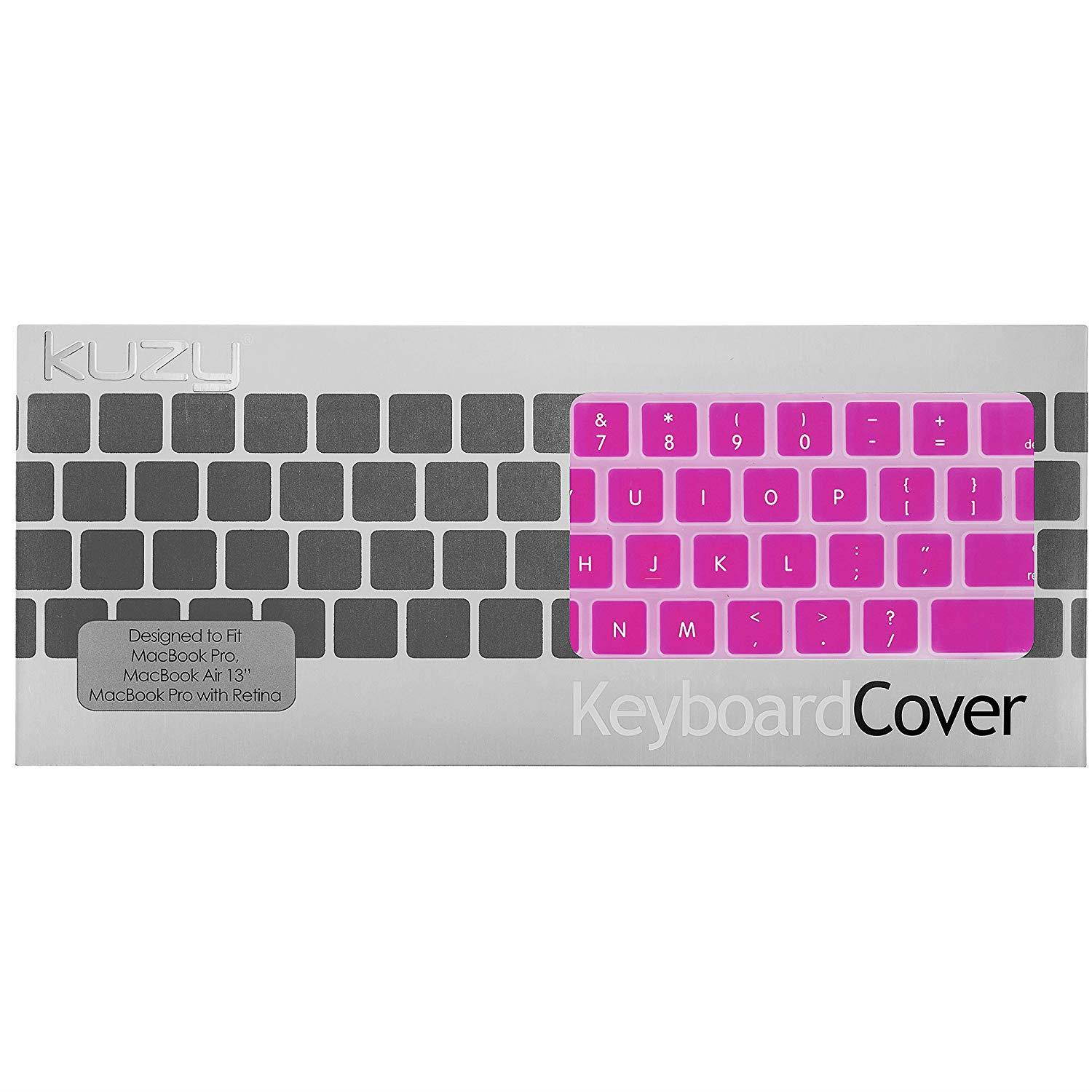Kuzy MAGENTA Keyboard Cover Silicone Skin for MacBook Pro 13" 15" 17" (with or w/out Retina Display) iMac and MacBook Air 13" - Magenta