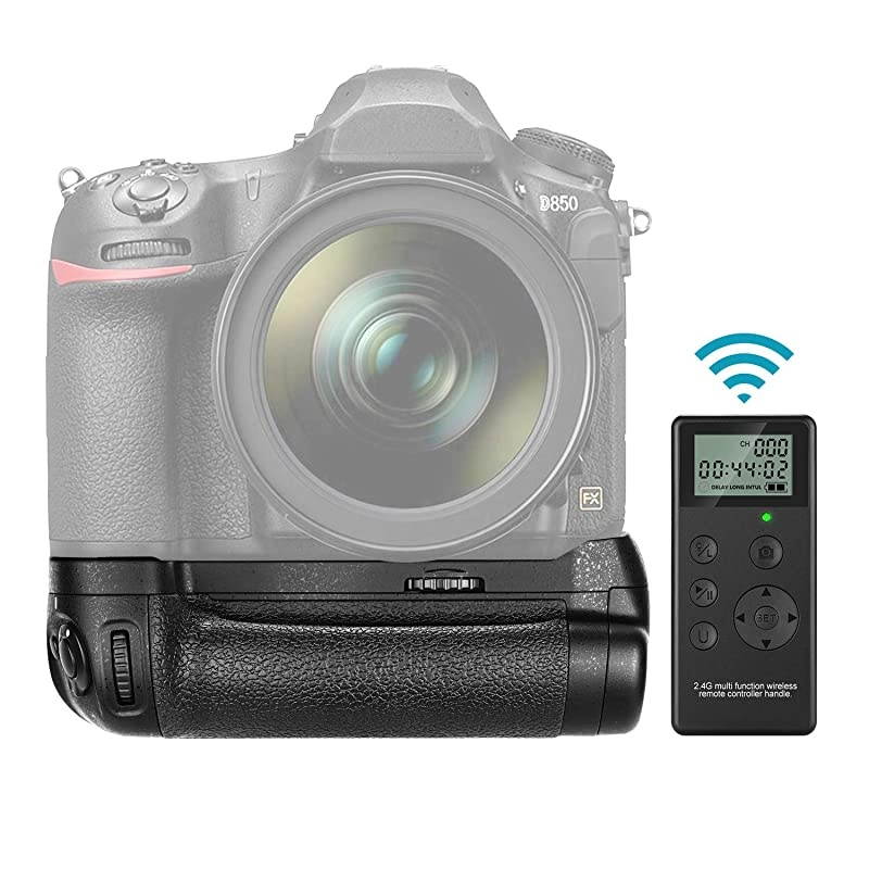 NWD850 Vertical Shooting Power Pack Battery Grip Replacement for MBD18 with 24G Hz Wireless Remote Control for Nikon D850 CameraBattery Not Included