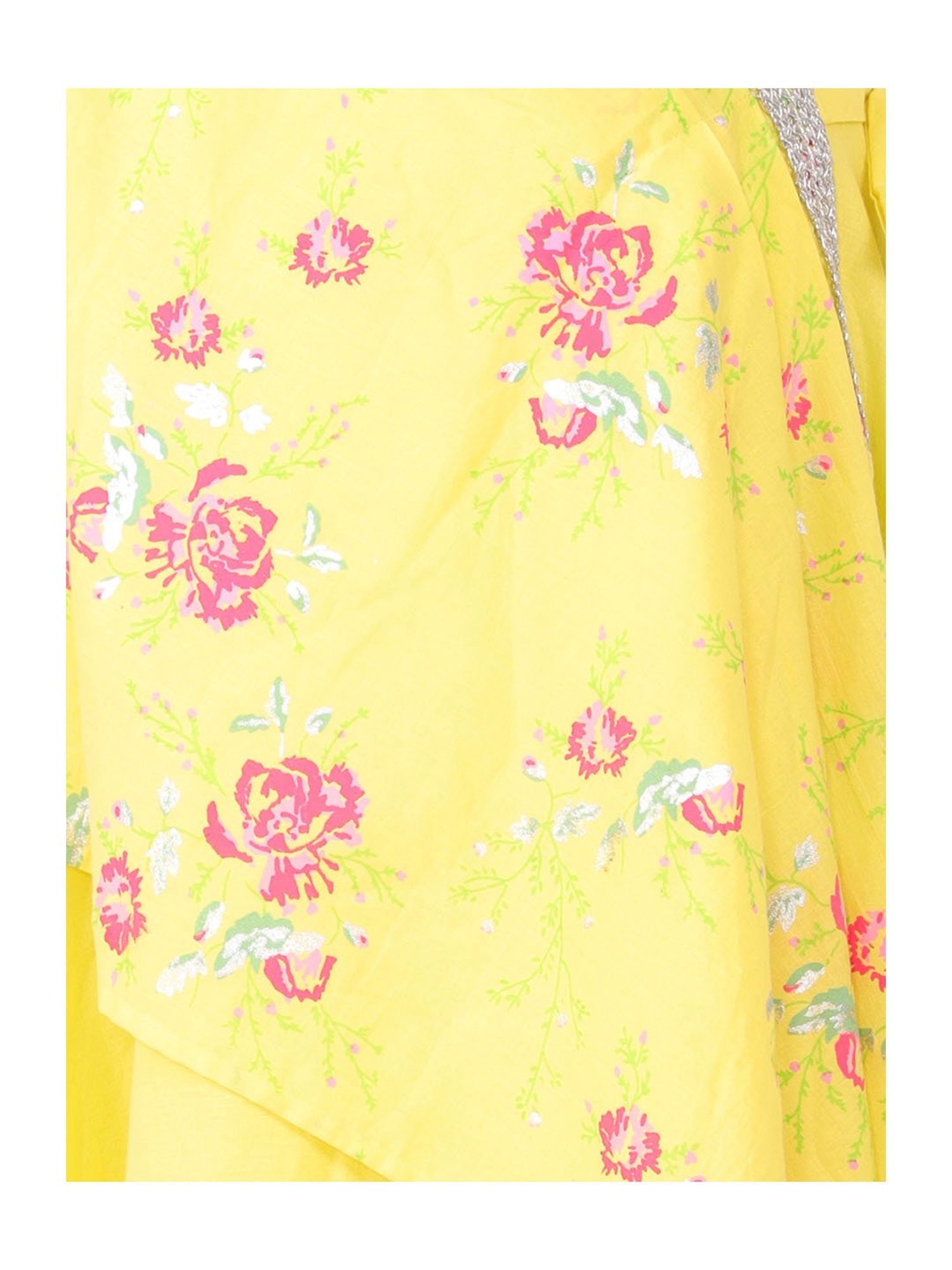 Lil Drama Kids Yellow Floral Print Dress