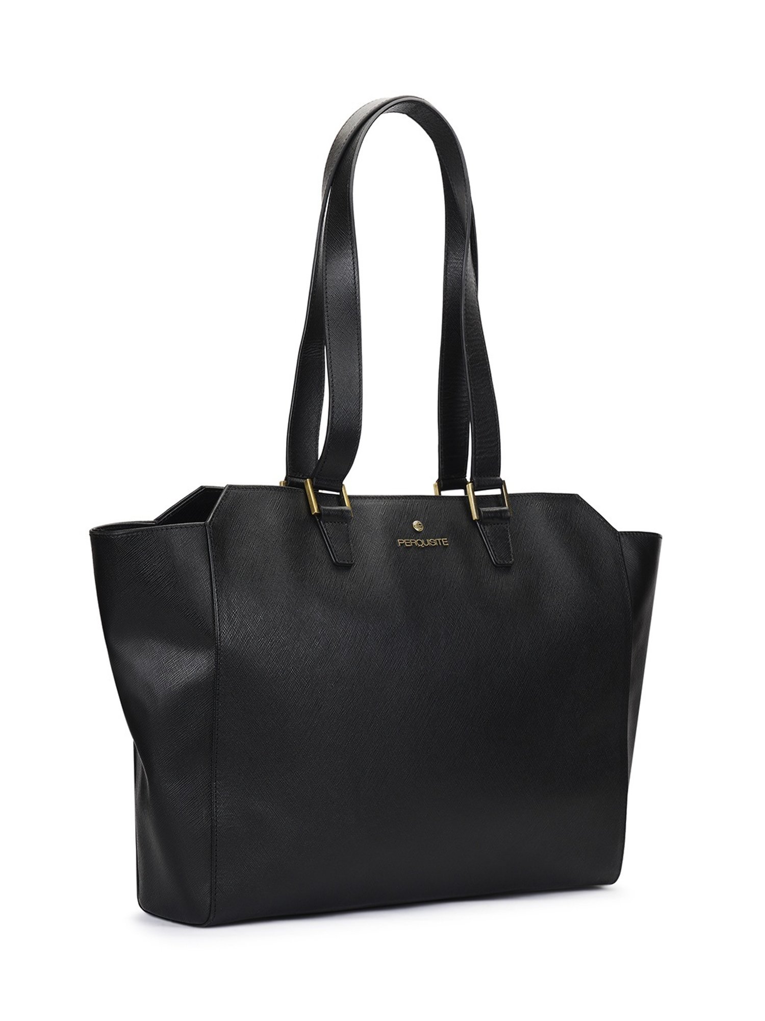 PERQUISITE THE SHERYL Black Solid Medium Tote Handbag