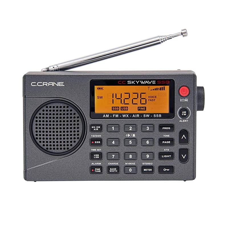 CC Skywave SSB AM FM Shortwave NOAA Weather + Alert Scannable VHF Aviation Band and Single Side Bands Small Battery Operated Portable Travel Radio