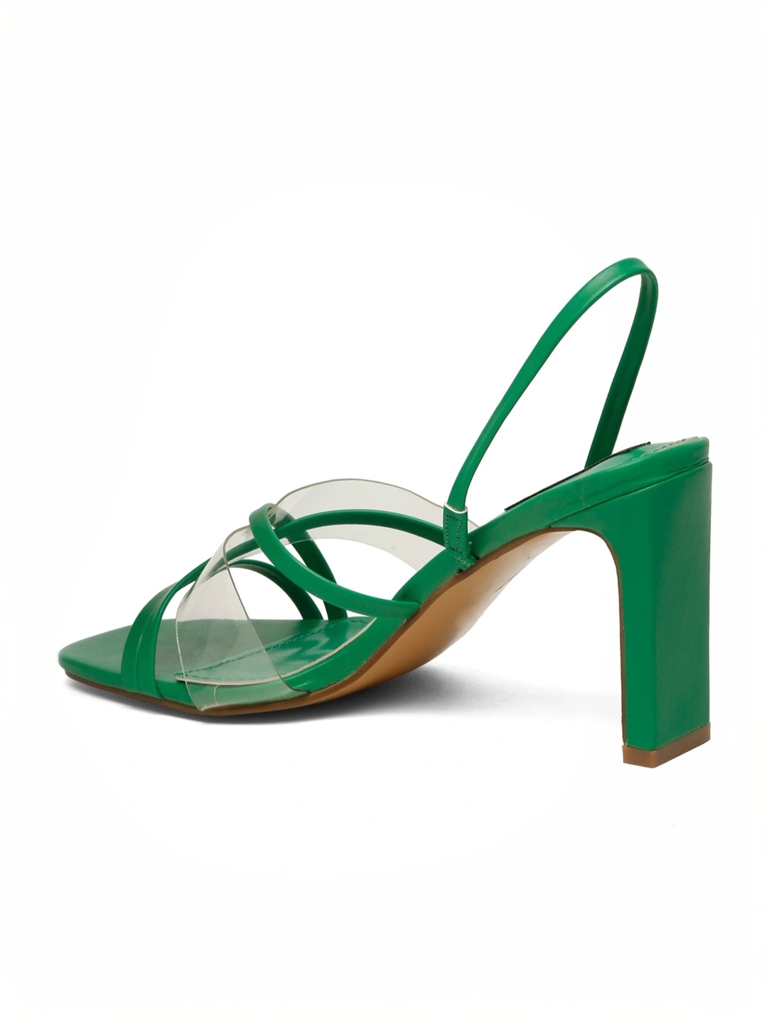 Flat N Heels Women's Green Sling Back Sandals