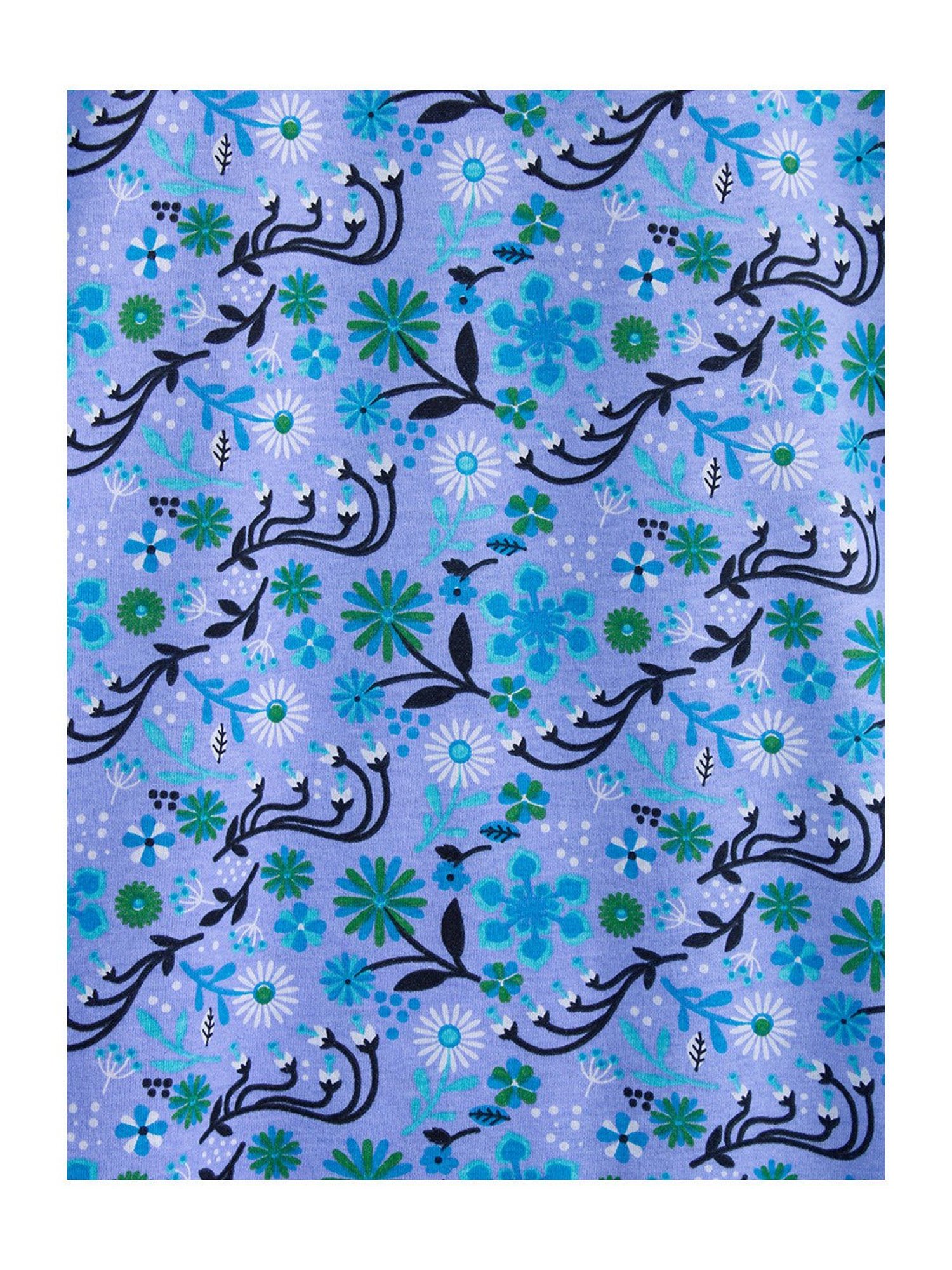 Kiddopanti Girls Lilac Floral Print Night Dress