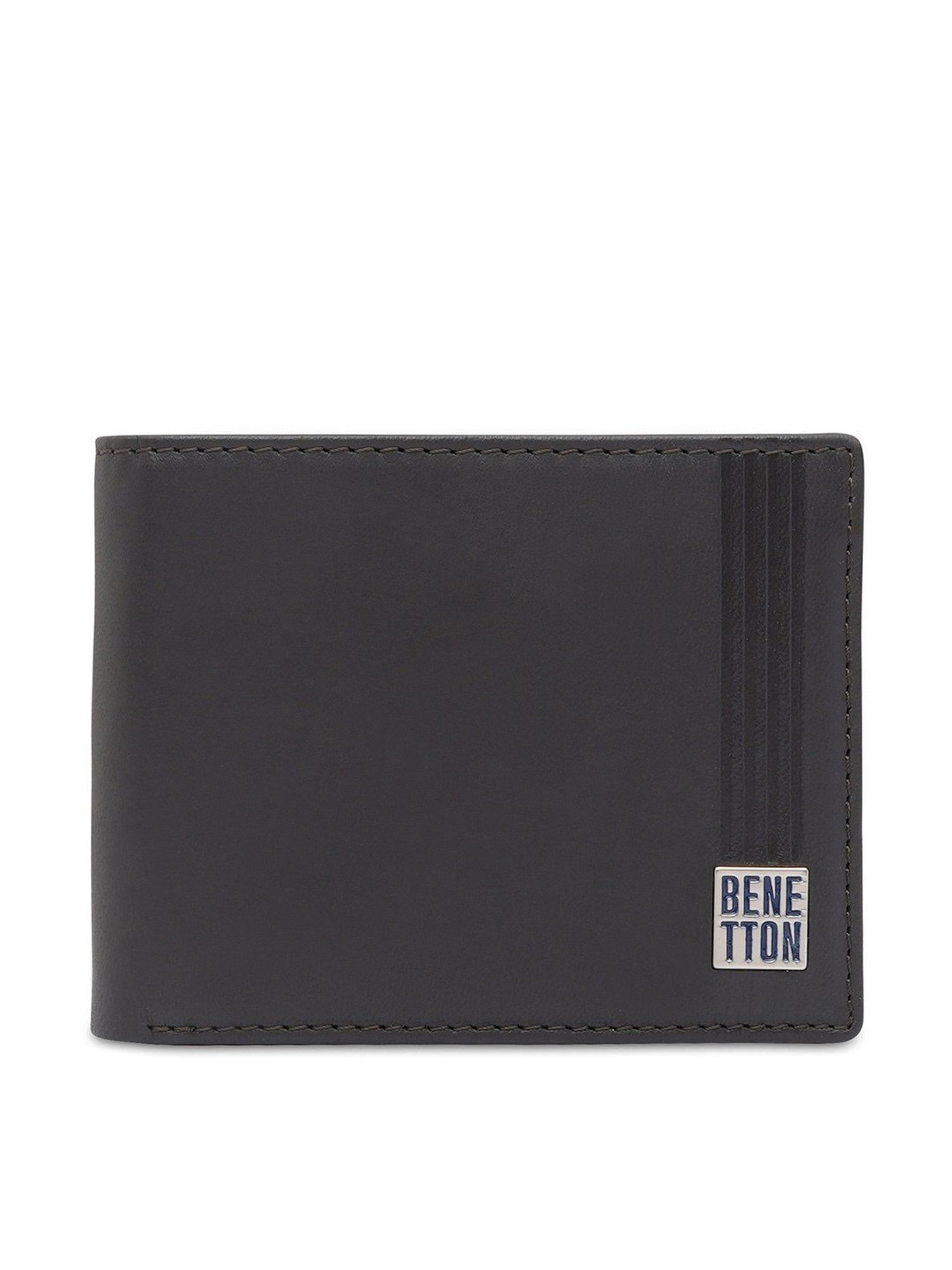 United Colors of Benetton Rembla Black Casual Leather Bi-Fold Wallet For Men