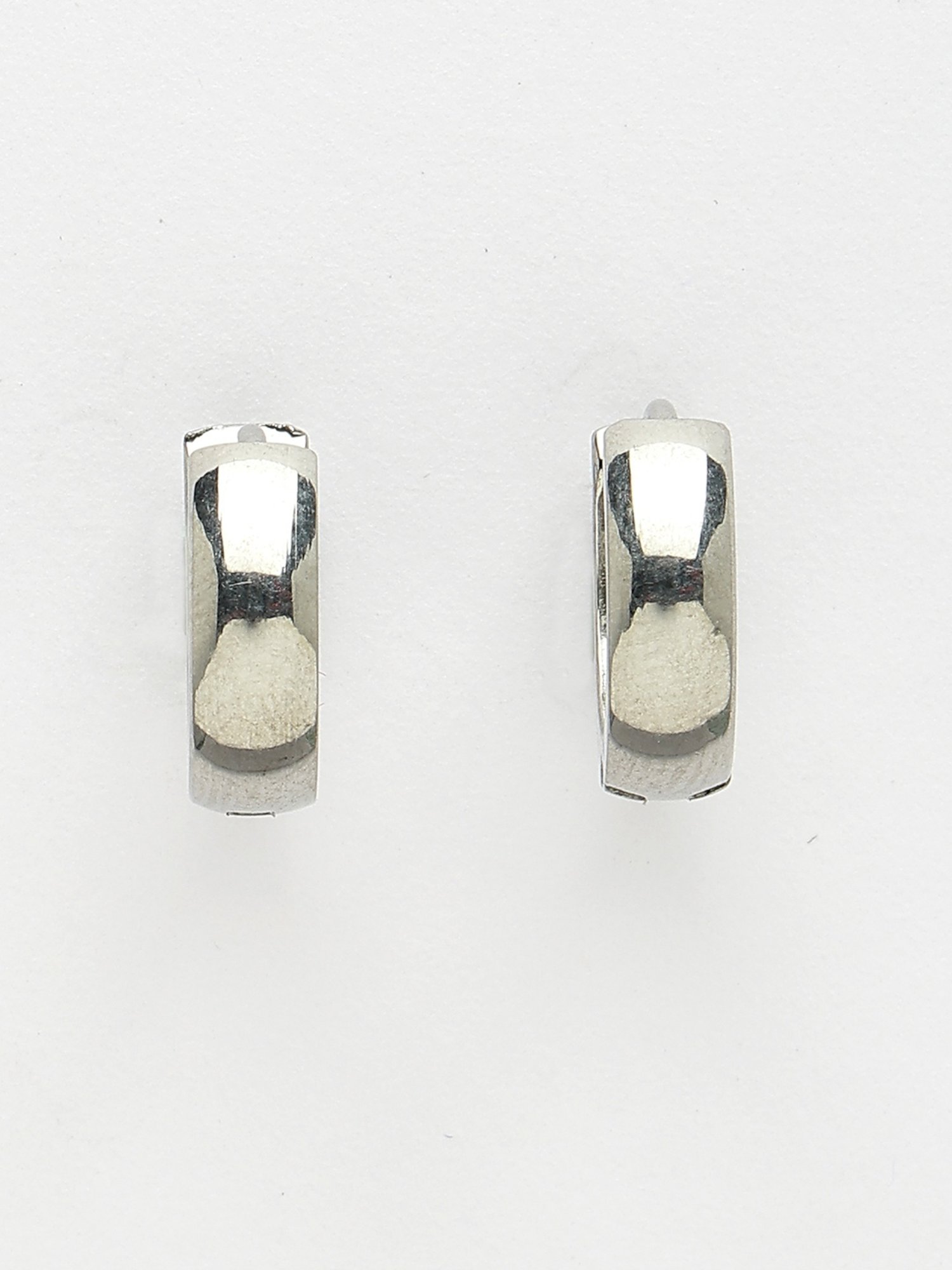 NVR Men Multicolor Rhodium-Plated Stainless Steel Hoop Earrings - Set of 3