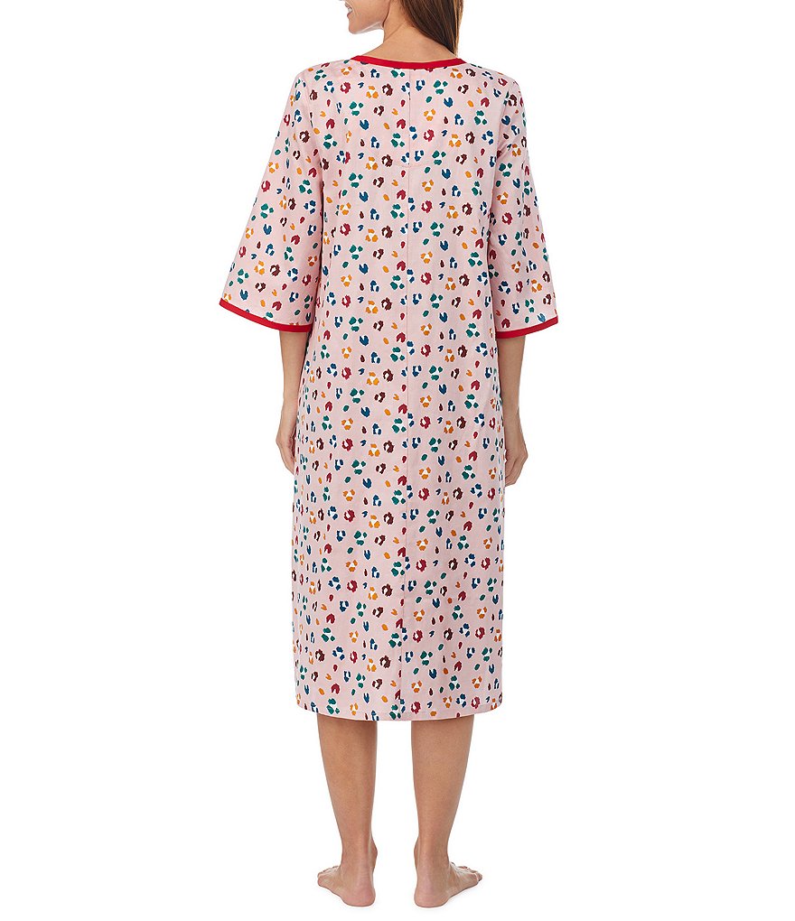 BedHead Pajamas Fierce V-Neck 3/4 Sleeve Sateen Caftan