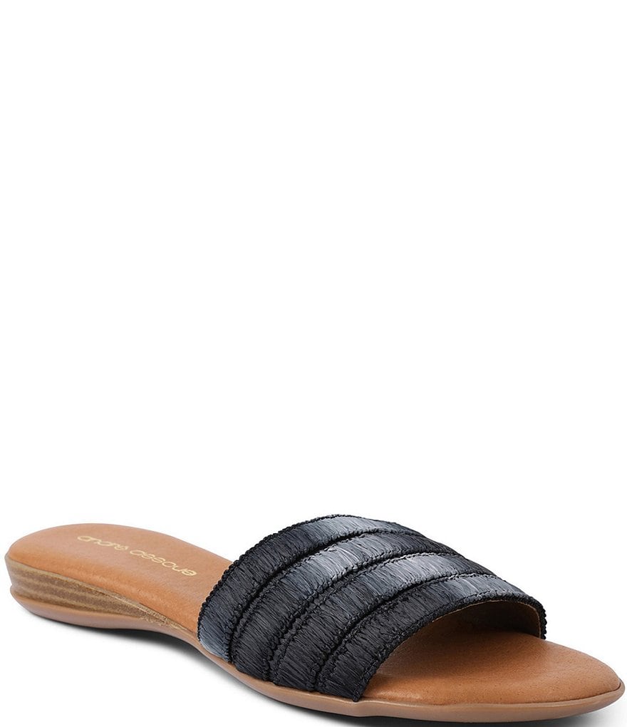 Andre Assous Natalia Featherweights&trade; Raffia Slide Sandals