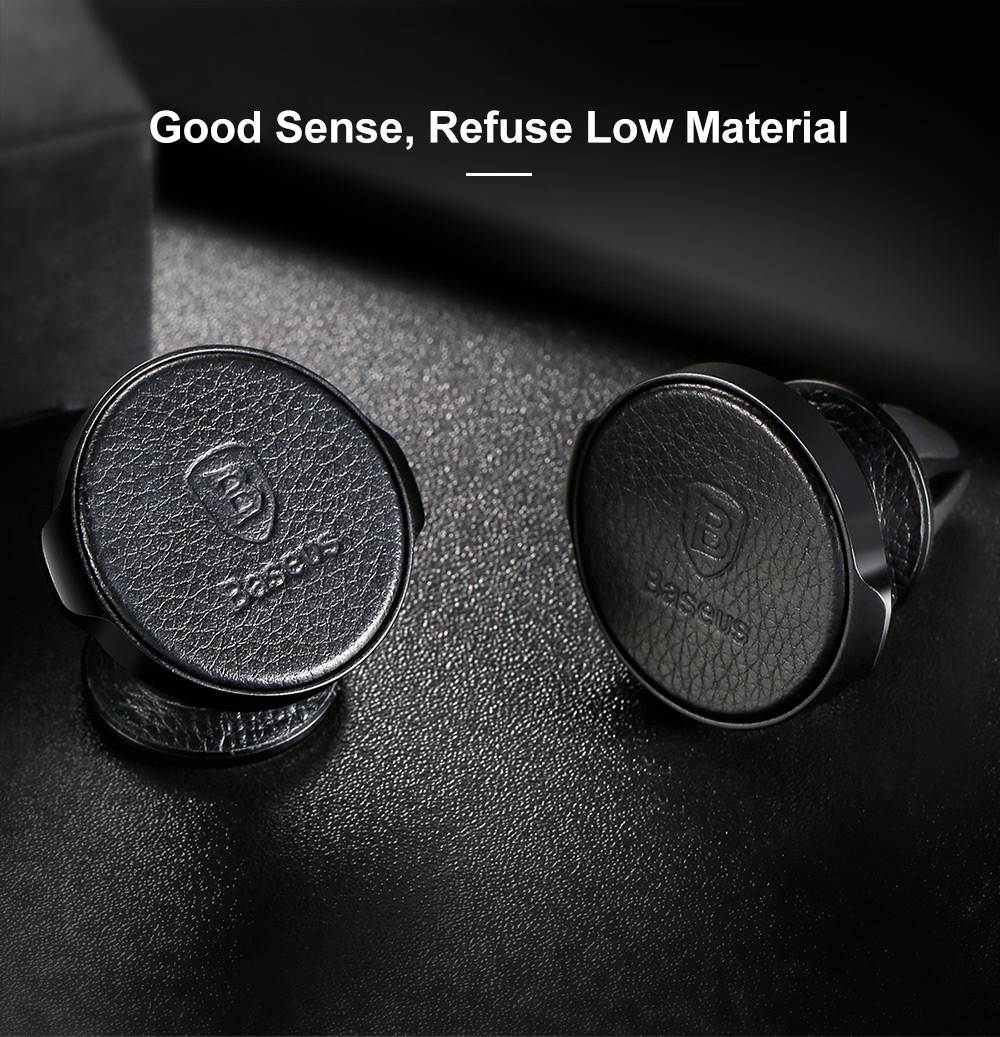 Baseus Small Ears Series Magnetic Leather Phone Holder Air Vent Car Phone Mount Stand 360 Degree Rotation