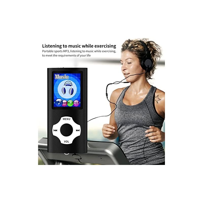 Support TF Cards Slim 1.8" LCD Mp3 Mp4 Player Media/Music/Audio Player with Accessories Black