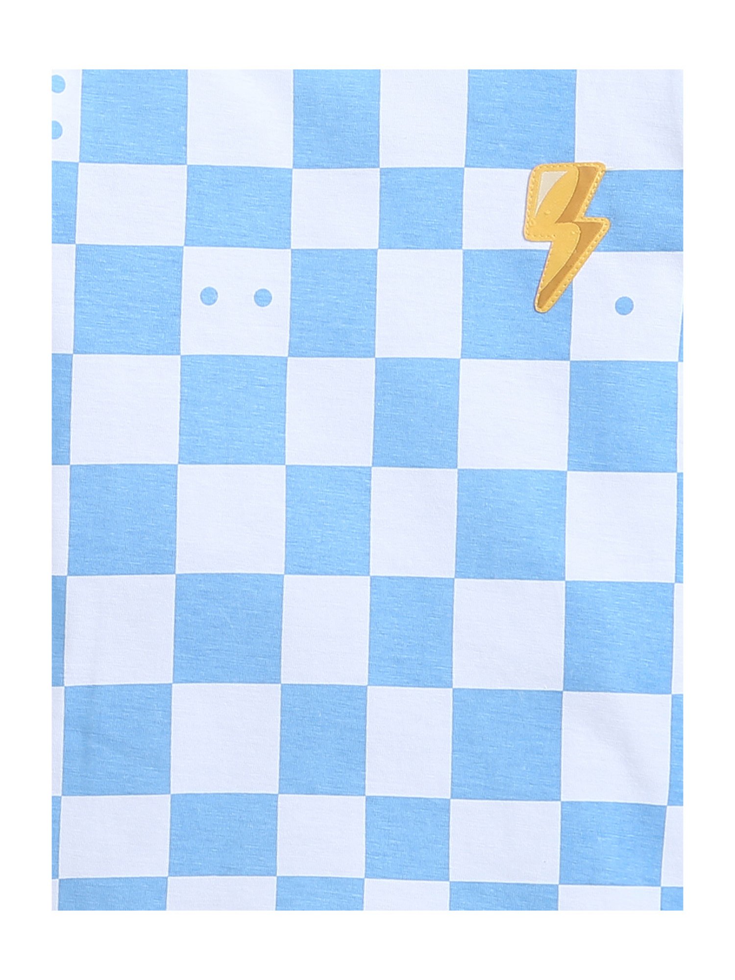 Bumzee Kids White & Blue Checks T-Shirt