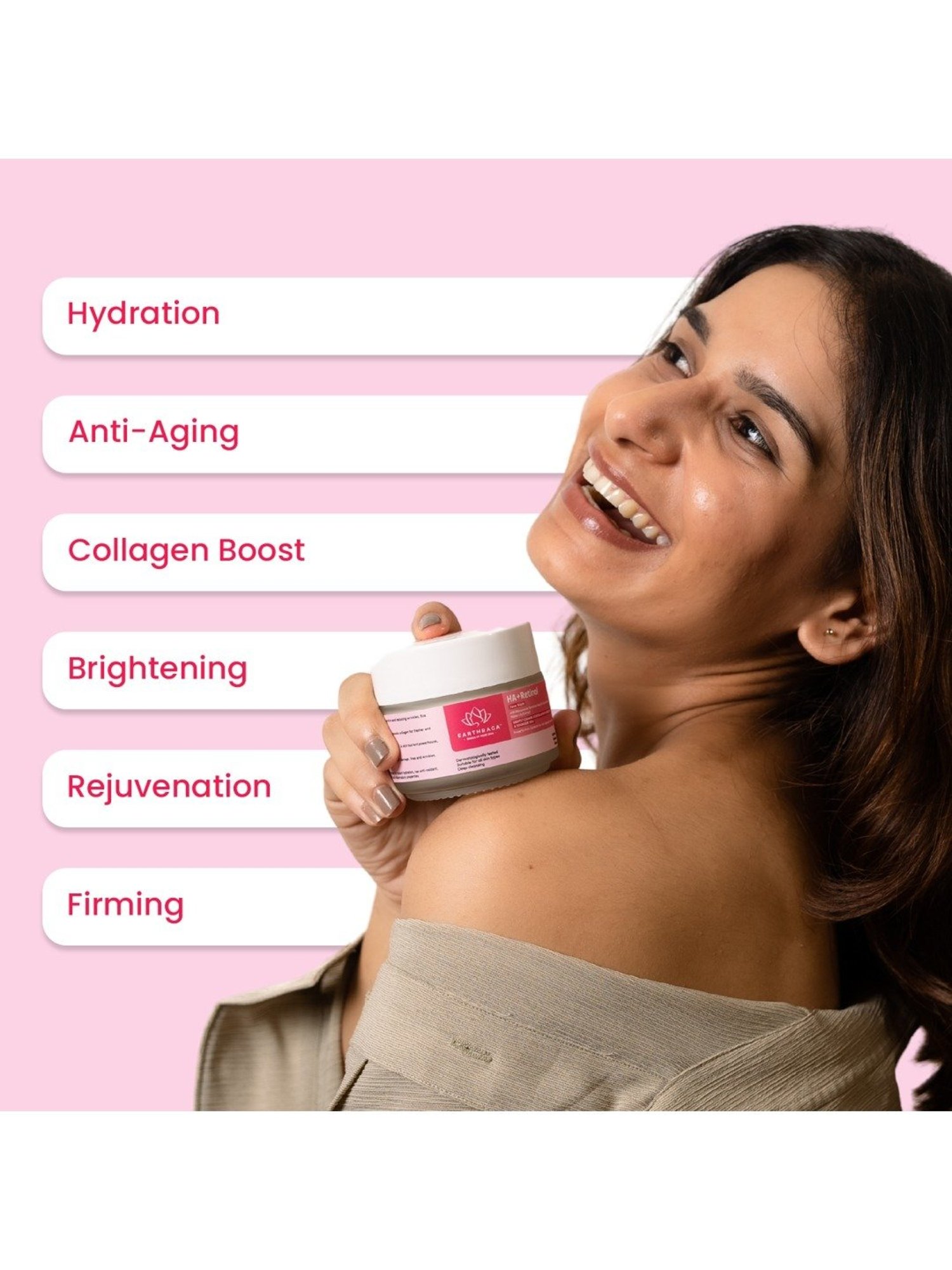 Earthraga HA + Retinol Face Mask - 100 gm