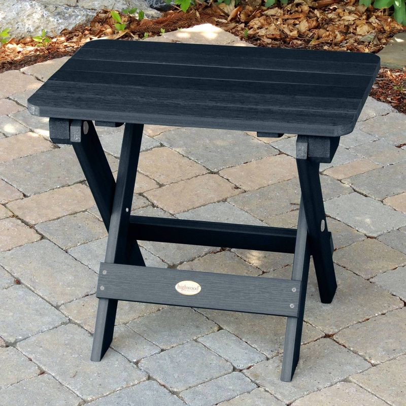 Adirondack Folding Patio Side Table Federal Blue - highwood