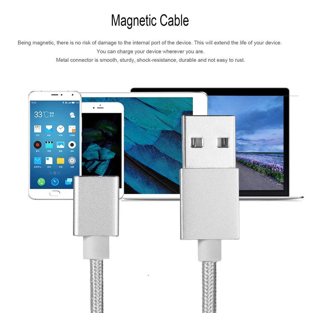 2 in 1 Micro USB & Type-C Magnetic Charging Cable Wire Adapter for Android