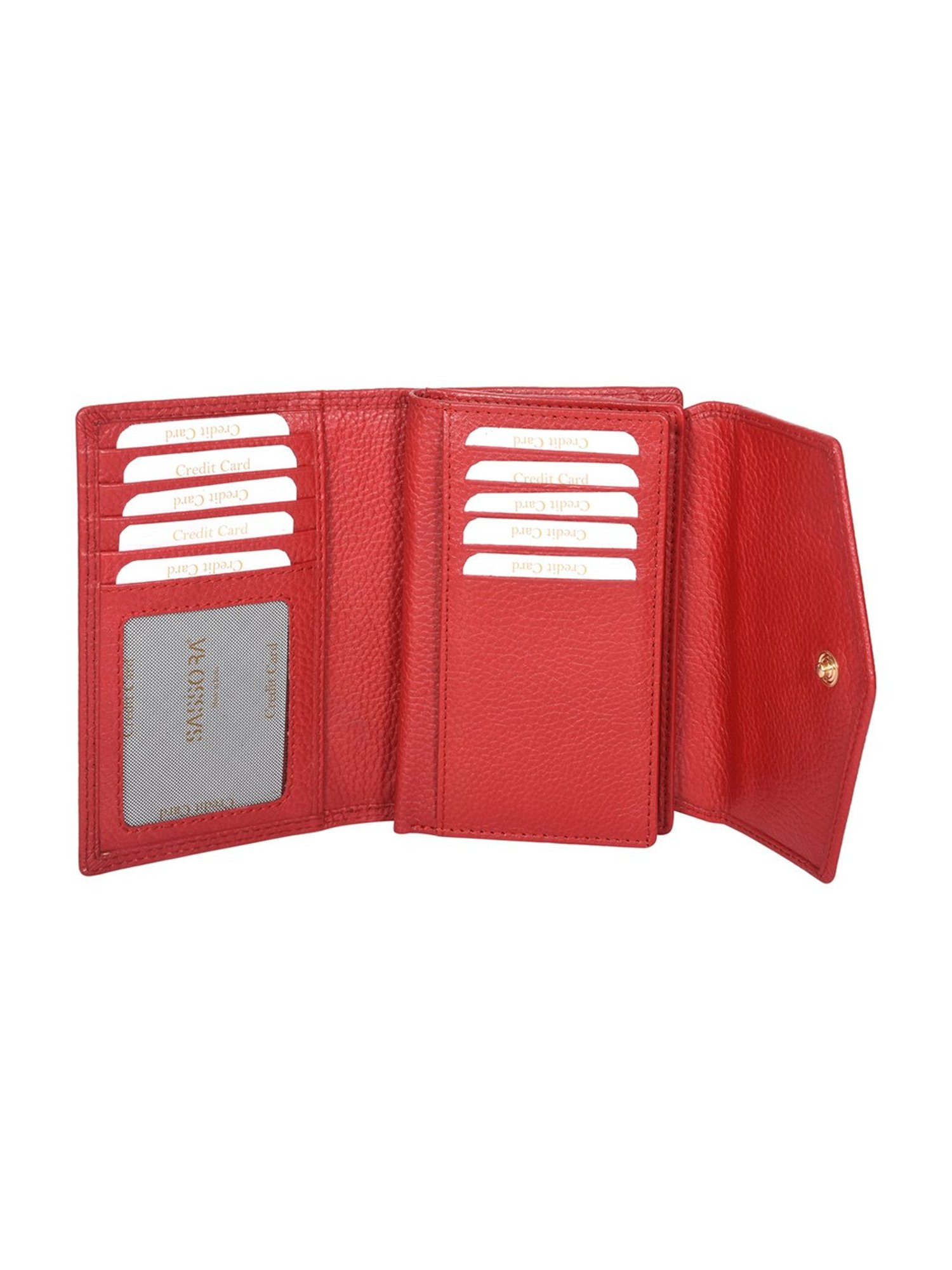 Sassora Lyla Red Small Leather Wallet for Women