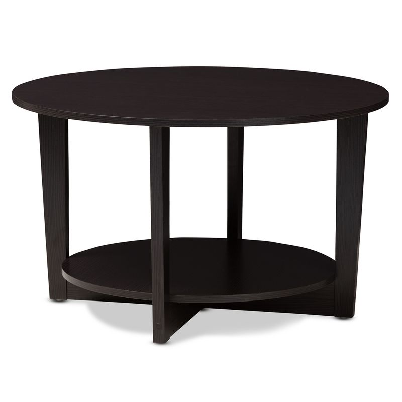 Belina Modern and Contemporary Finished Coffee Table Dark Brown - Baxton Studio