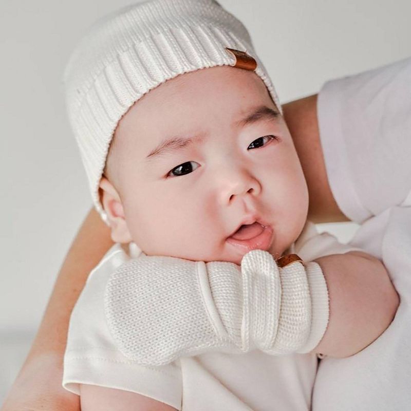 Luvable Friends Baby Cotton Scratch Mittens 4pk, Owl, One Size