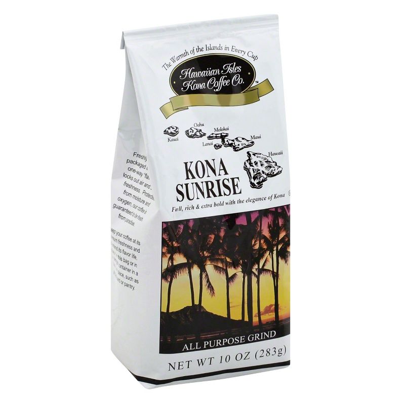 Hawaiian Isles Kona Sunrise Medium Roast Ground Coffee - 10oz